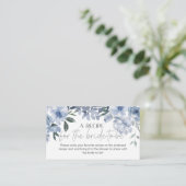 ほこりっぽい青い花結婚のレシピ エンクロージャーカード (スタンド正面)
