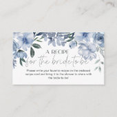 ほこりっぽい青い花結婚のレシピ エンクロージャーカード (正面)