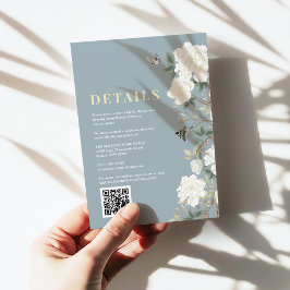 ほこりっぽい青い花結婚の詳細 エンクロージャーカード