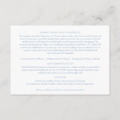 ほこりっぽい青い花結婚蝶の詳細 エンクロージャーカード (裏面)