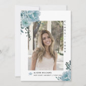 ほこりっぽい青い花2023年クラス卒業写真 案内状 (正面)