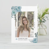 ほこりっぽい青い花2023年クラス卒業写真 案内状 (スタンド正面)