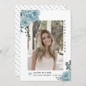 ほこりっぽい青い花2023年クラス卒業写真 案内状 (正面/裏面)