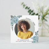 ほこりっぽい青い花2023年クラス卒業写真 案内状 (スタンド正面)