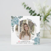 ほこりっぽい青い花2023年クラス卒業写真 案内状 (スタンド正面)