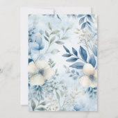 ほこりっぽい青い花 |エレガント庭園の結婚式 招待状 (裏面)