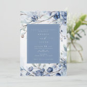 ほこりっぽい青い花 |リハエレガントーサルディナー 招待状 (スタンド正面)