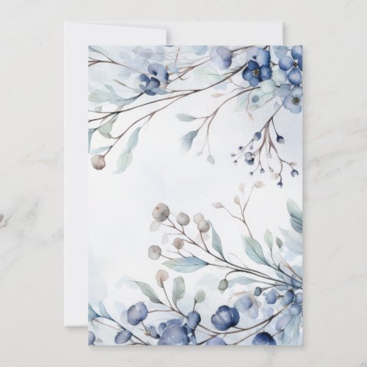 ほこりっぽい青い花 |リハエレガントーサルディナー 招待状 (裏面)