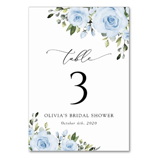 ほこりっぽい青い花、緑、ぼほ、表の番号 テーブルナンバー (正面)