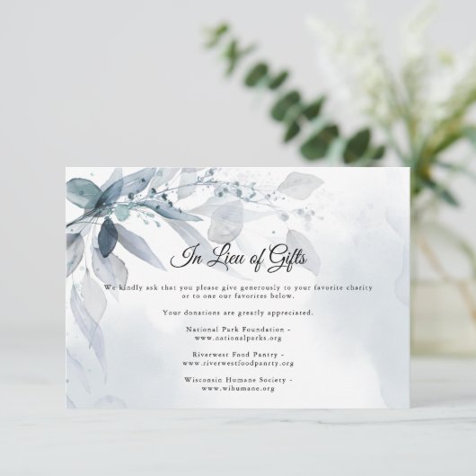 ほこりっぽい青い葉の水の色のギフトリクエスト2 招待状 (スタンド正面)