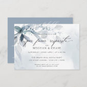 ほこりっぽい青い葉カスタムの詳細2 RSVP招待状 招待状 (正面/裏面)