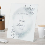 ほこりっぽい青い葉カトリック教会バプテスマ歓迎サイン 台座サイン (インサイチュ)