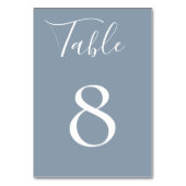 ほこりっぽい青い表の番号カード テーブルナンバー (正面)