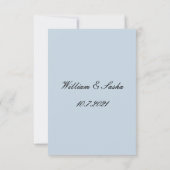 ほこりっぽい青い表の番号 出欠カード (裏面)