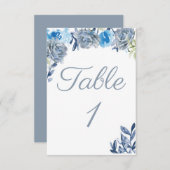 ほこりっぽい青い表の番号 出欠カード (正面/裏面)