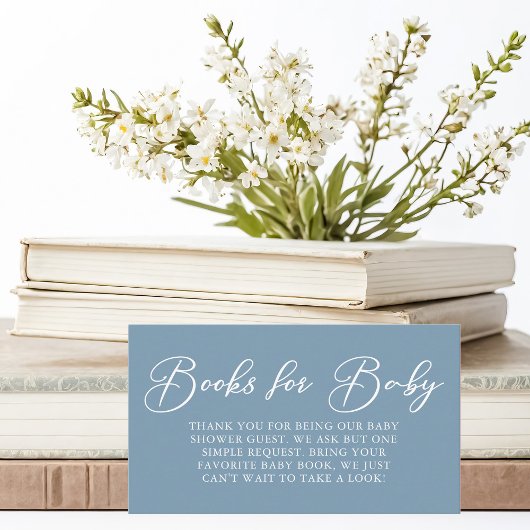 ほこりっぽい青い赤ちゃんシャワーベビー エンクロージャーカード