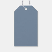 ほこりっぽい青い赤ちゃんシャワー男の子ギフトラベル ギフトタグ (裏面)