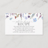 ほこりっぽい青い野の花レシピ エンクロージャーカード (正面)