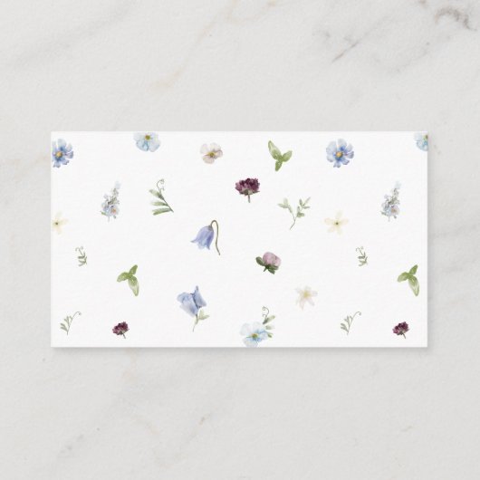 ほこりっぽい青い野の花レシピ エンクロージャーカード (裏面)