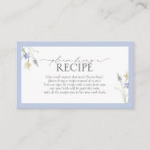 ほこりっぽい青い野の花レシピ エンクロージャーカード (正面)