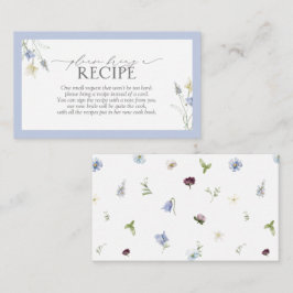 ほこりっぽい青い野の花レシピ エンクロージャーカード