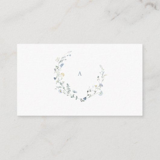 ほこりっぽい青い野素朴花坊保本ベビー エンクロージャーカード (裏面)