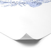 ほこりっぽい青い野素朴花結婚の座席表 ポスター (角)