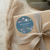 ほこりっぽい青い野結婚花草地 ラウンドシール