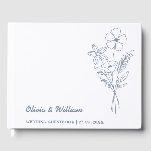 ほこりっぽい青い野結婚花 ゲストブック (正面)
