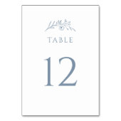 ほこりっぽい青い野結婚花 テーブルナンバー (裏面)