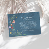 ほこりっぽい青い野結婚草地 サンキューカード