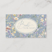 ほこりっぽい青い野草本ベビー エンクロージャーカード (正面)