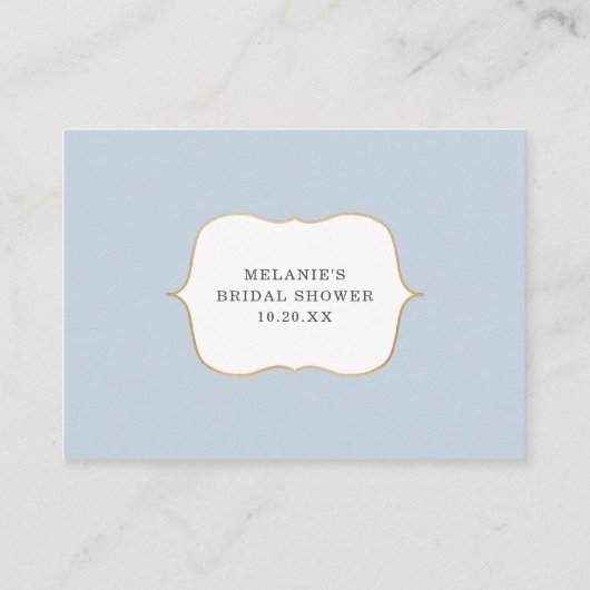 ほこりっぽい青い金ゴールド要求エンクロージャカード エンクロージャーカード (裏面)