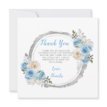 ほこりっぽい青い銀エレガントの花誕生会