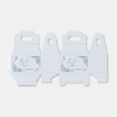 ほこりっぽい青い陳腐なブライダルシャワーのお願い箱 フェイバーボックス (折り畳みなし)