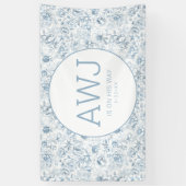 ほこりっぽい青い陳腐な赤ちゃんシャワーバナー 横断幕 (縦)