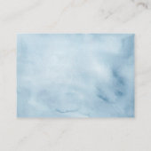 ほこりっぽい青い陳腐な赤ちゃんシャワーベビー エンクロージャーカード (裏面)