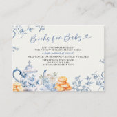 ほこりっぽい青い陳腐な赤ちゃんシャワーベビー エンクロージャーカード (正面)