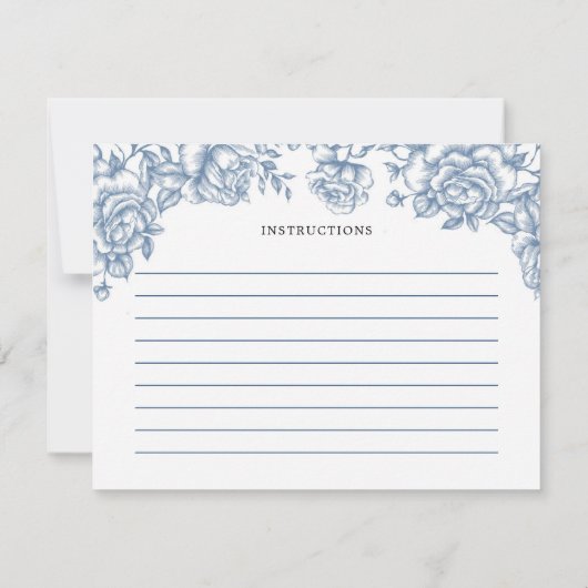 ほこりっぽい青い陳腐な赤ちゃんシャワーレシピカード 招待状 (裏面)