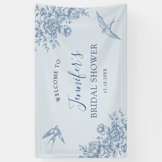 ほこりっぽい青い陳腐な赤ちゃんシャワー大きなバナー 横断幕 (縦)