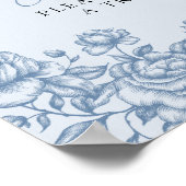 ほこりっぽい青い陳腐な赤ちゃんシャワー愛は甘い ポスター (角)