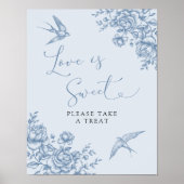 ほこりっぽい青い陳腐な赤ちゃんシャワー愛は甘い ポスター (正面)