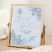 ほこりっぽい青い陳腐な赤ちゃんシャワー愛は甘い ポスター