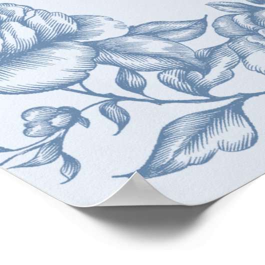 ほこりっぽい青い陳腐な赤ちゃんシャワー歓迎サイン ポスター (角)