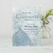 ほこりっぽい青い雪の冬のワンダーランドキンセアニェラインビ 招待状 (スタンド正面)