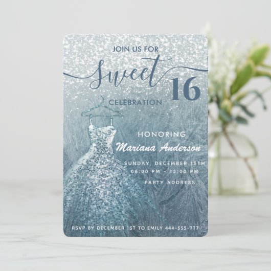 ほこりっぽい青い雪の冬のワンダーランド甘い16 招待状 (スタンド正面)