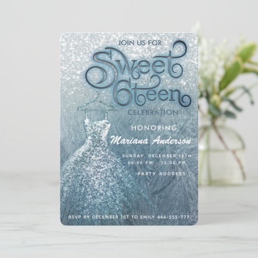 ほこりっぽい青い雪の冬のワンダーランド甘い16 招待状 (スタンド正面)