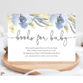ほこりっぽい青い黄色のフローラの赤ちゃんシャワー予約の要求 エンクロージャーカード