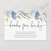 ほこりっぽい青い黄色のフローラの赤ちゃんシャワー予約の要求 エンクロージャーカード (正面)