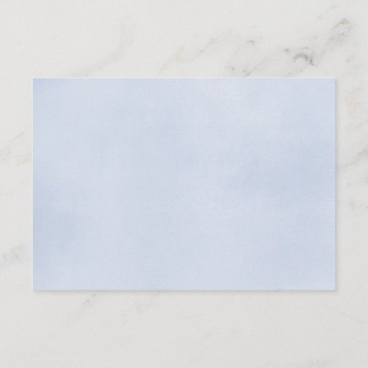 ほこりっぽい青い黄色のフローラの赤ちゃんシャワー予約の要求 エンクロージャーカード (裏面)